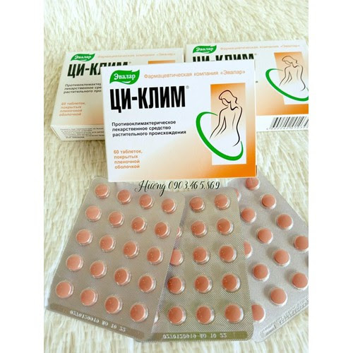 Viên uống tiền mãn kinh bổ sung nội tiết tố nữ Ци_Клим của Nga - 60 viên | Ema Shop